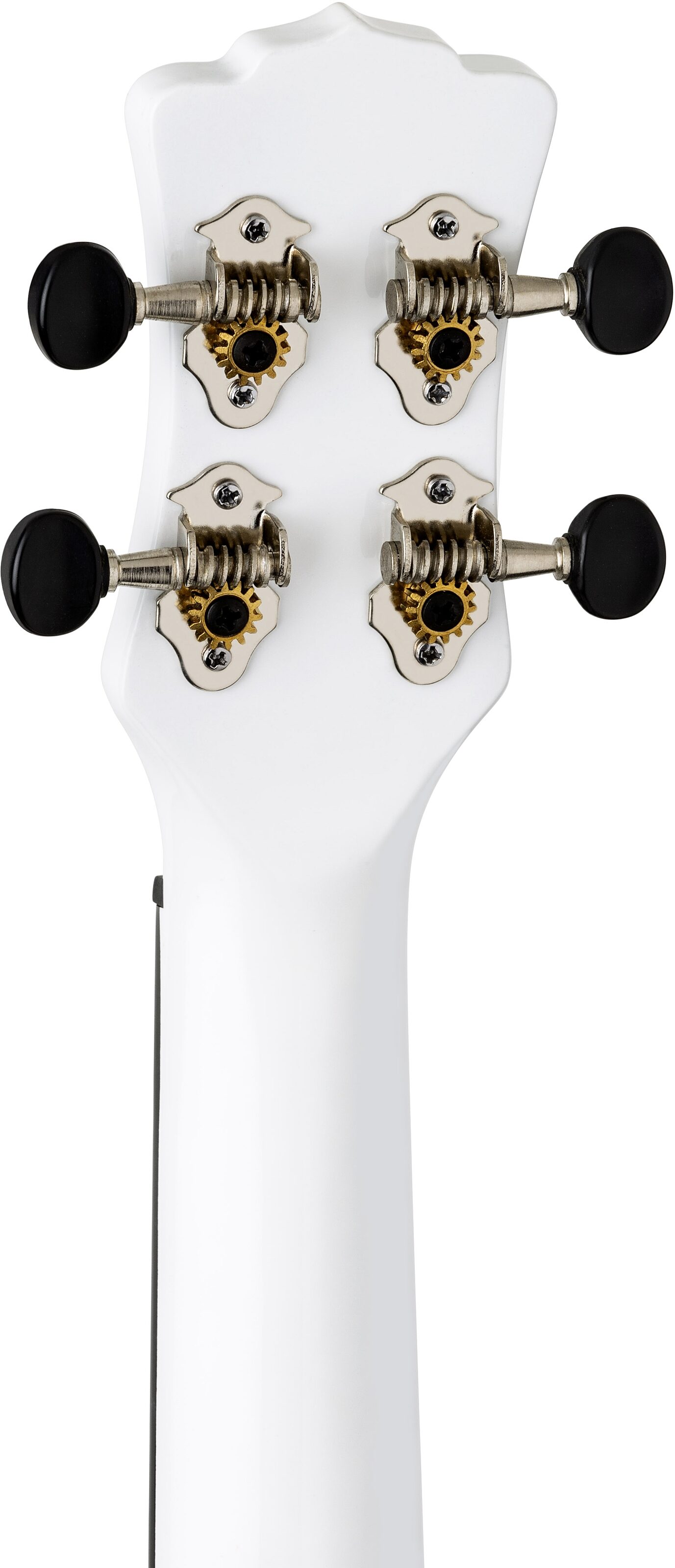 Luna Hau Snow Tenor Ukulele (with Gig Bag), Rear detail Headstock