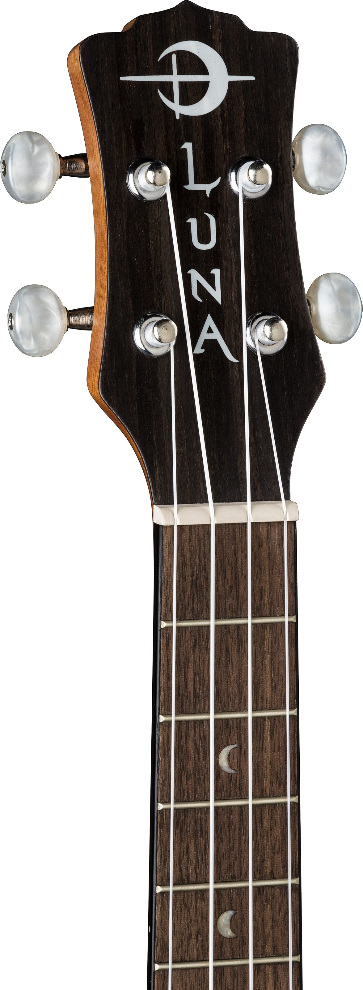 Luna Mahogany Tenor Ukulele Package (with Gig Bag), Detail Headstock