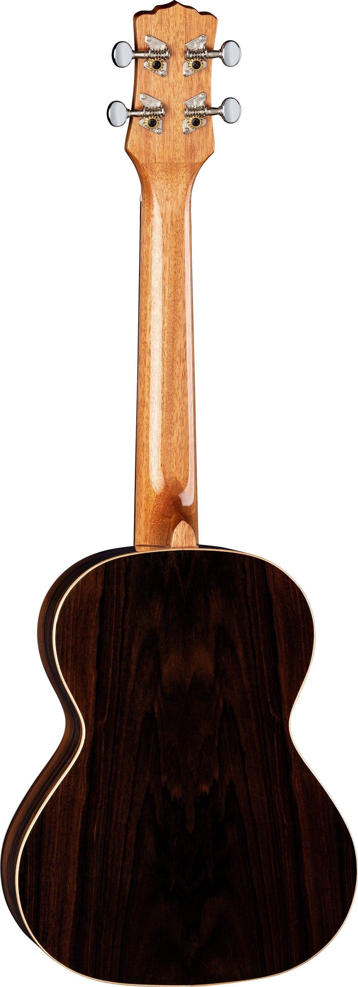Luna Tenor Ziricote Ukulele (with Gig Bag), Main with head Back