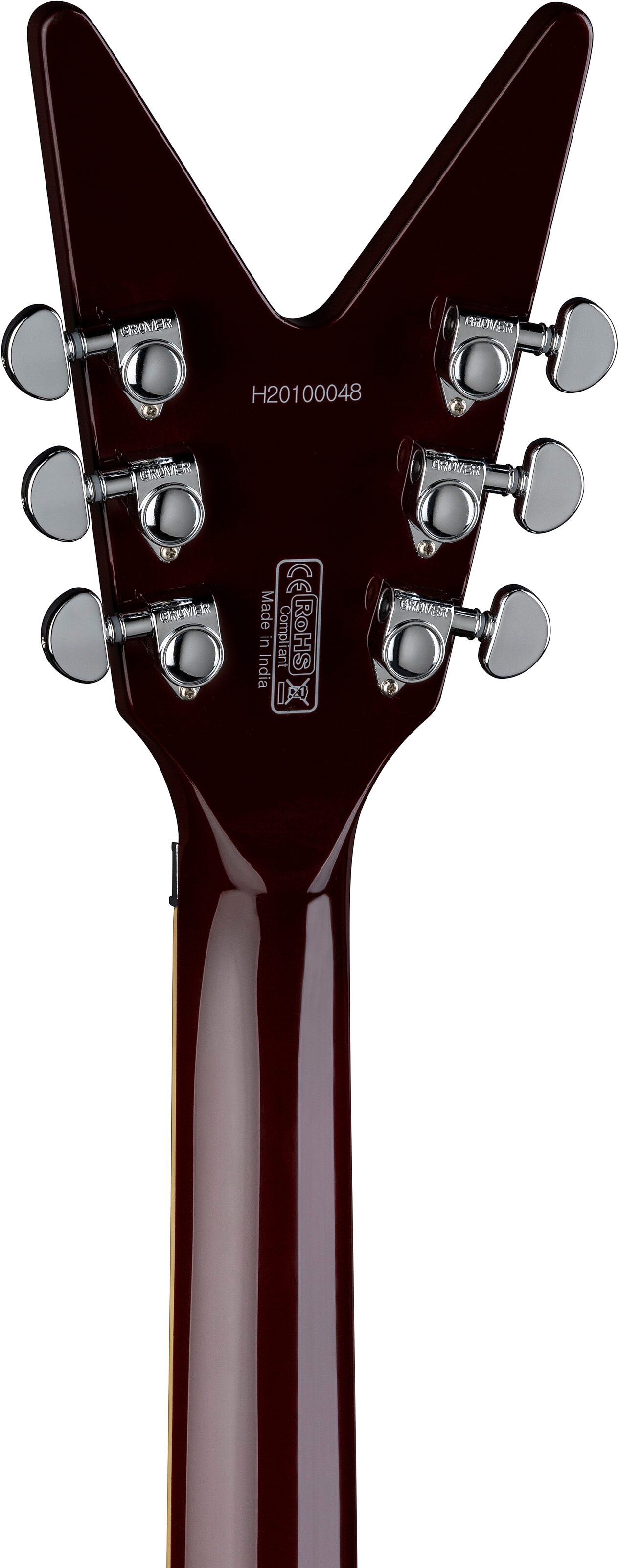 Dean V 79-F Electric Guitar, Transparent Cherry, Action Position Back