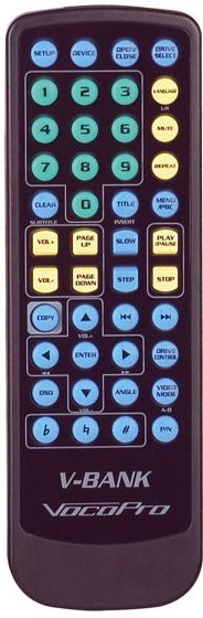VocoPro VBANK Dual Deck Multi-Format DVD/Hard Drive Karaoke System, Remote