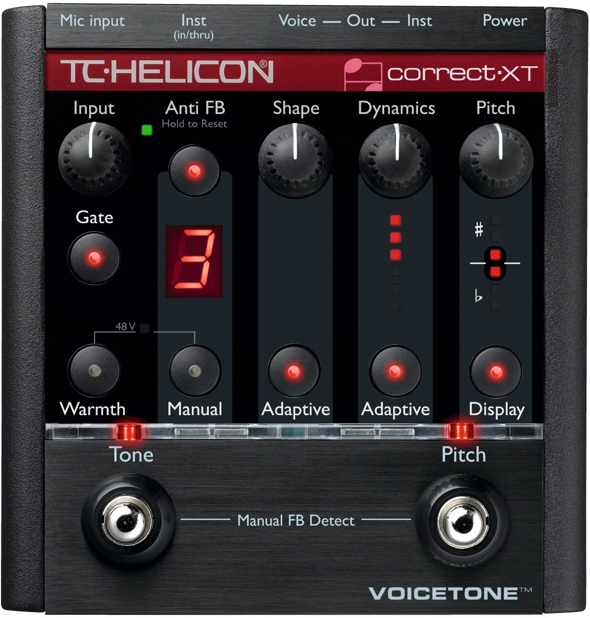 TC-Helicon VoiceTone Correct XT Vocal Effects Pedal | zZounds