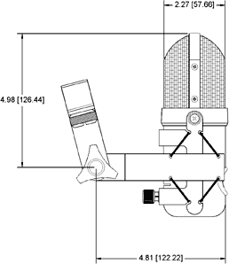 CAD VSM1 V-Series Single Valve Servo Microphone, Dimensions