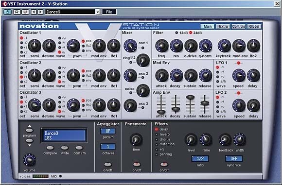 Novation V Station Analog Software Synth (Macintosh and Windows), Main