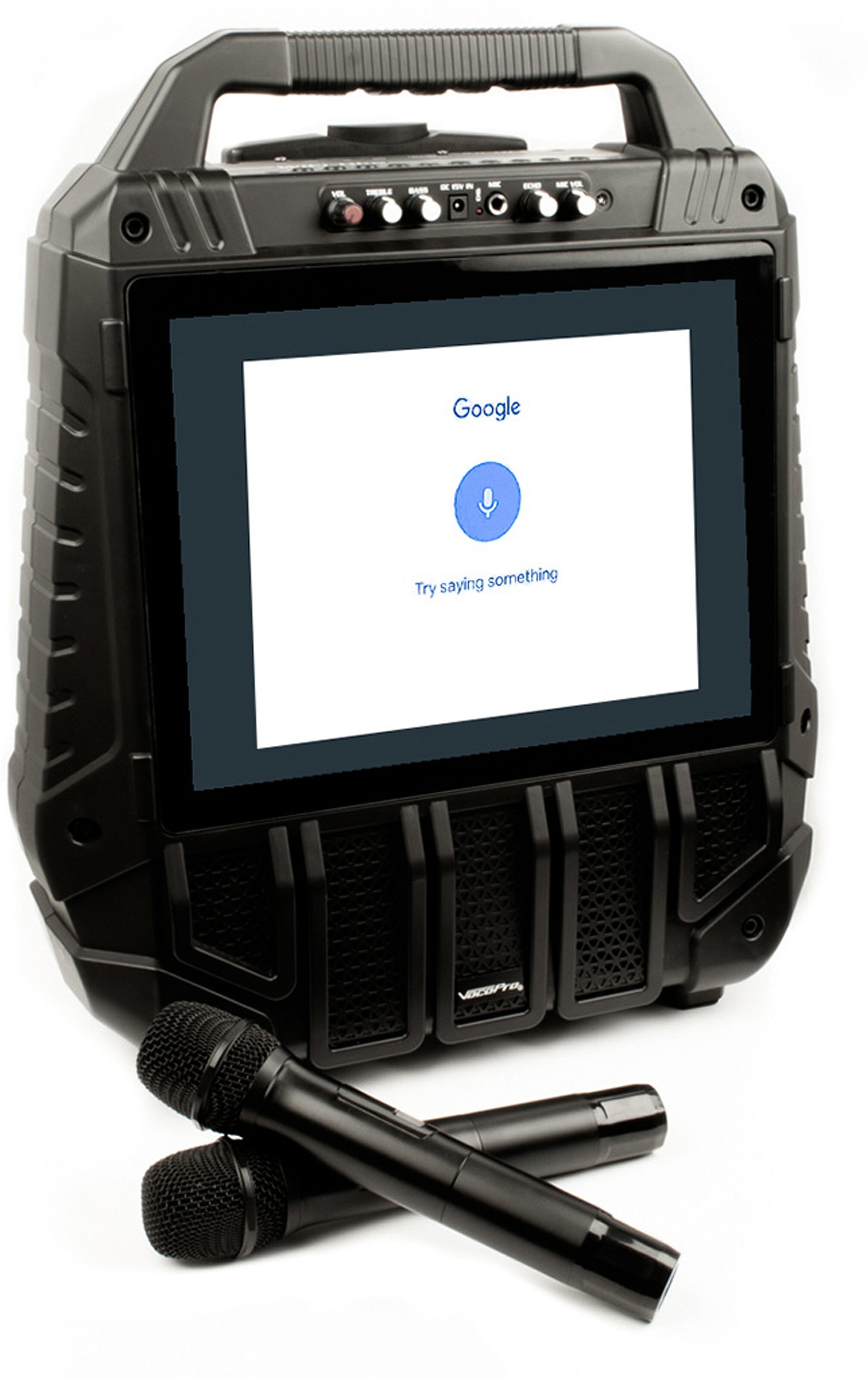 VocoPro WiFi-Oke Rechargeable Karaoke Machine, Action Position Back