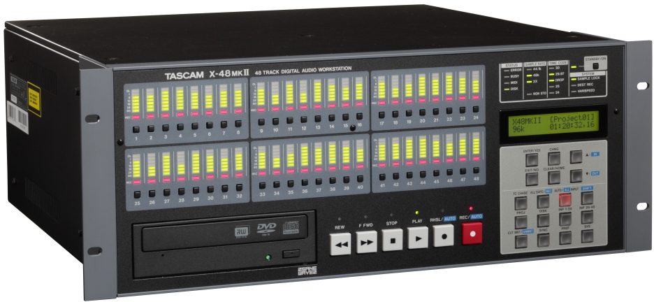 TASCAM X-48MKII Hybrid Disk Workstation Recorder, 48-Track, Left
