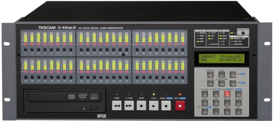 TASCAM X-48MKII Hybrid Disk Workstation Recorder, 48-Track, Main
