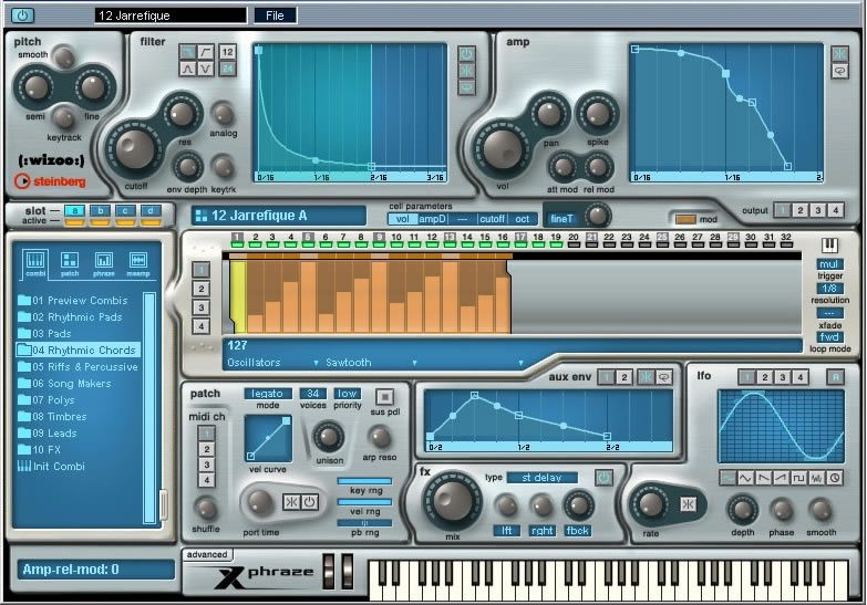 Steinberg Xphraze Ultimate Phrase Synth (Macintosh and Windows), Main