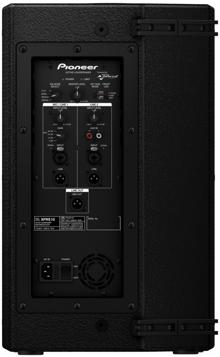 Pioneer XPRS 10 Powered Loudspeaker (1200 Watts, 1x10"), Back