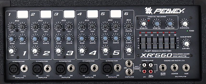 Peavey XR560 Powered Mixer with FLS (200 Watts) | zZounds
