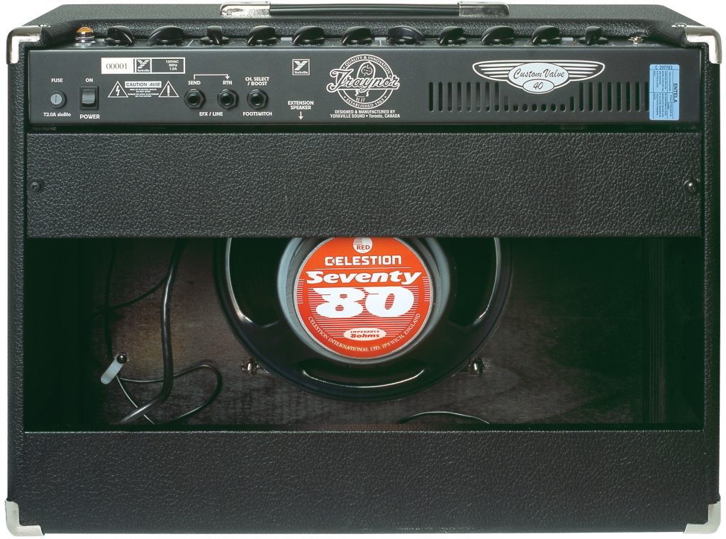 Traynor Custom Valve 40 Tube Guitar Amplifier (40 Watts, 1x12 in.), Black Rear