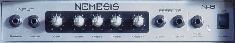 Nemesis by Eden N8 Practice Bass Combo Amplifier (40 Watts, 1x8 in.), Panel