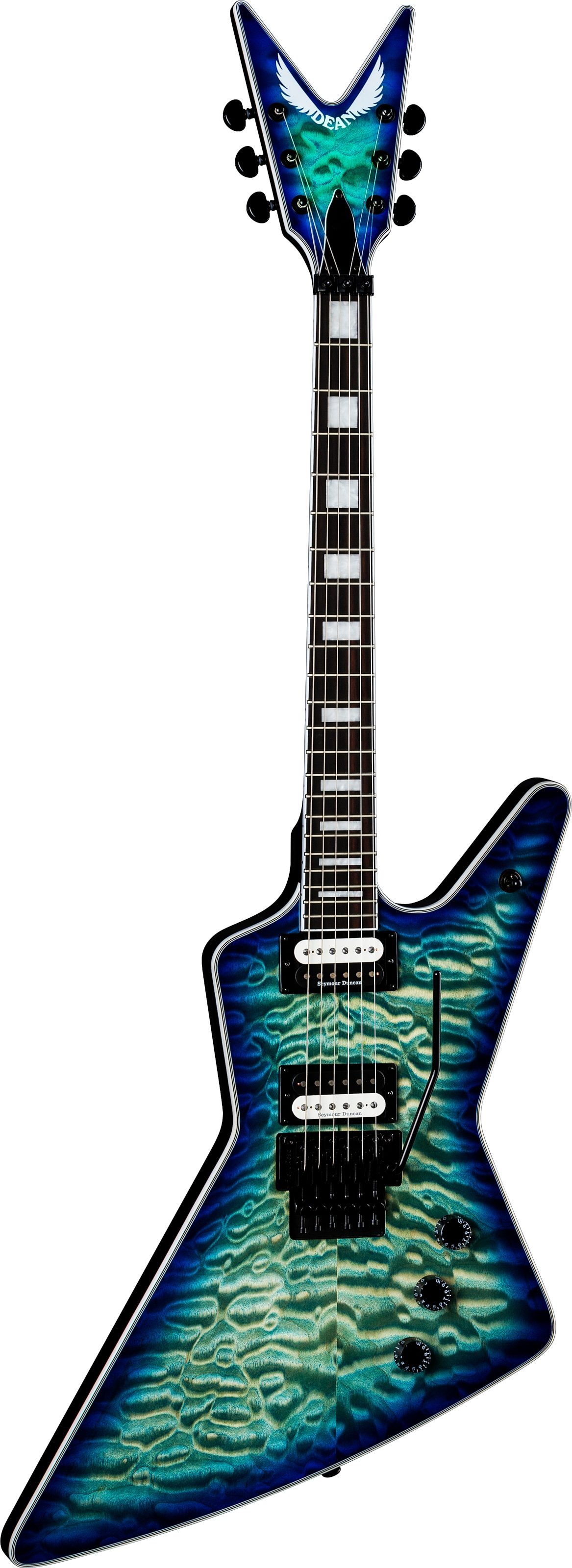 Dean Z Select Floyd Quilt Top Electric Guitar, Main with head Front