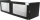 Grundorf G-Screen GS-LS1652T Tabletop DJ Facade -  White Lycra/Black Carpet, GS-LSW1652TB