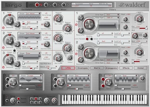 Waldorf Largo Software Synthesizer (Mac and Windows), Screenshot - LFO
