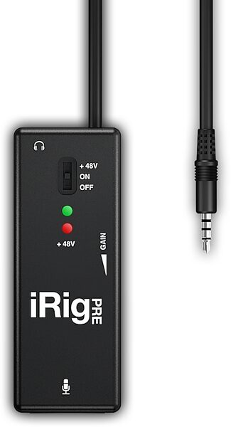 IK Multimedia iRig Pre Microphone Interface for iDevices with TRRS Jack, Top