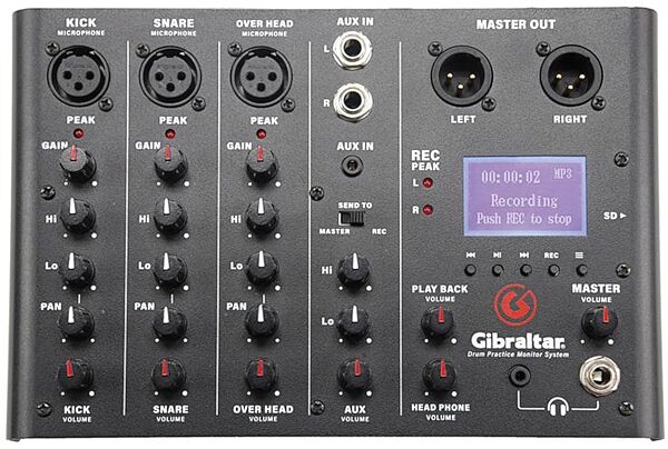 Gibraltar GDMS Drum Practice Monitor System, New, Mixer Detail