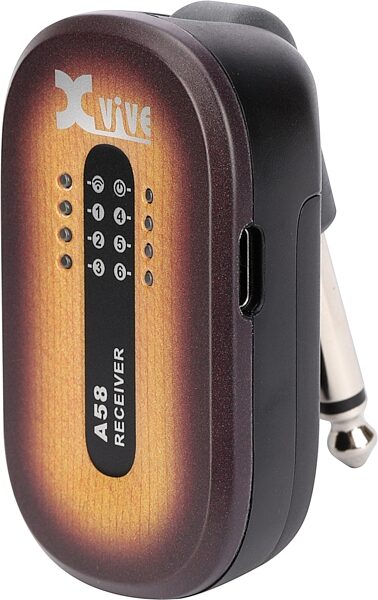 Xvive A58 Digital 5.8 GHz Wireless Guitar System, Sunburst, Action Position Back