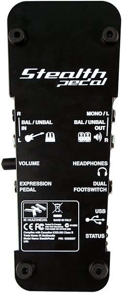 IK Multimedia StealthPedal Guitar Audio Interface Pedal, Pedal Bottom