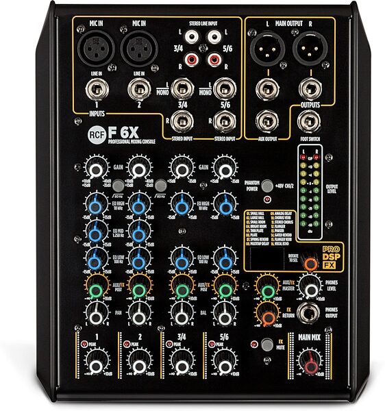 RCF F6X Analog Mixer with Effects, Action Position Control Panel