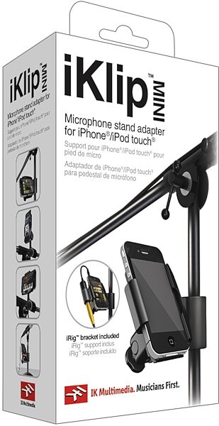 IK Multimedia iKlip MINI iPhone and iPod Music Stand Adapter, Box Right