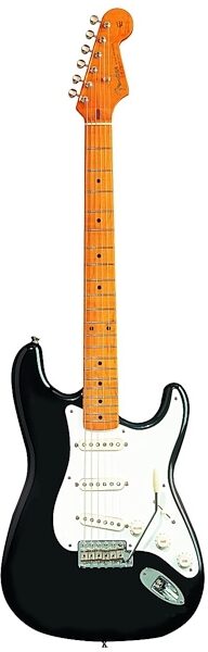 Fender American Vintage '57 Stratocaster Electric Guitar (Maple with Case), Black