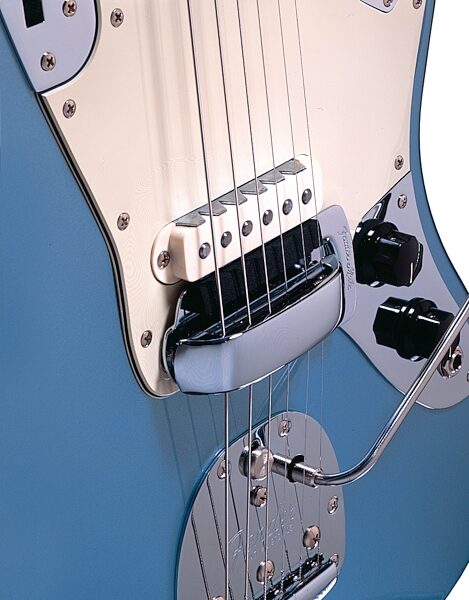 Fender American Vintage '62 Jaguar Electric Guitar (with Case), Ice Blue Metallic Detail