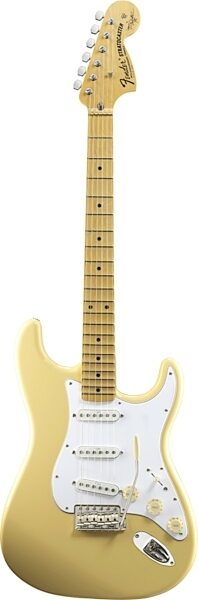 Fender Yngwie Malmsteen Stratocaster Electric Guitar (Maple with Case), Vintage White