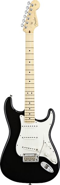 Fender American Standard Stratocaster Electric Guitar (Maple with Case), Black