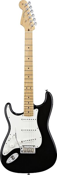 Fender American Standard Left-Handed Stratocaster Electric Guitar (Maple with Case), Black