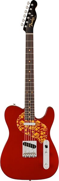 Fender Limited Edition Raphael Saadiq Telecaster Electric Guitar, Rosewood Fingerboard (with Case), Dark Metallic Red, Action Position Back