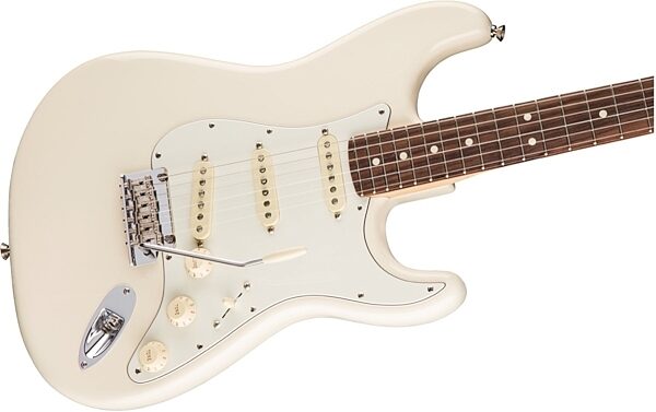 Fender American Pro Stratocaster Electric Guitar, Rosewood Fingerboard (with Case), Olympic White View 2