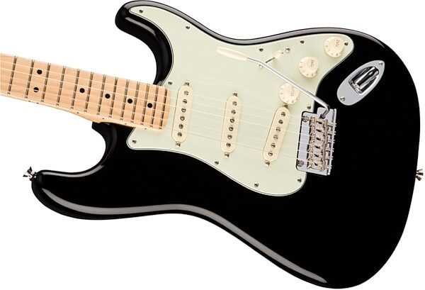 Fender American Pro Stratocaster Electric Guitar, Maple Fingerboard (with Case), Black View 1