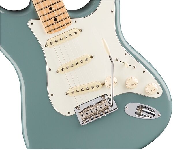 Fender American Pro Stratocaster Electric Guitar, Maple Fingerboard (with Case), Sonic Gray View 3