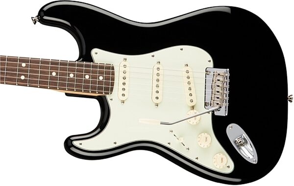 Fender American Pro Stratocaster Electric Guitar, Left-Handed (Rosewood, with Case), Black View 1