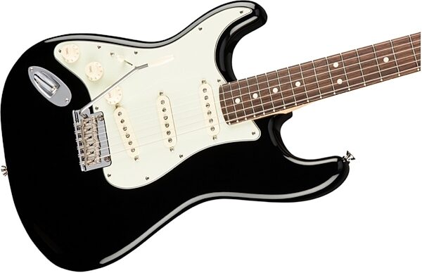 Fender American Pro Stratocaster Electric Guitar, Left-Handed (Rosewood, with Case), Black View 2
