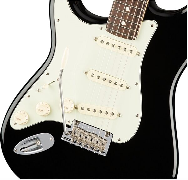 Fender American Pro Stratocaster Electric Guitar, Left-Handed (Rosewood, with Case), Black View 5