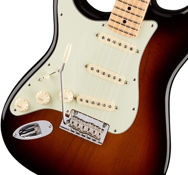 Fender American Pro Stratocaster Electric Guitar, Left-Handed (Maple Fingerboard, with Case), 3-Color Sunburst View 3