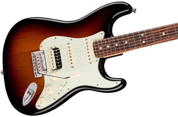 Fender American Pro Stratocaster HSS ShawBucker Electric Guitar, Rosewood Fingerboard (with Case), 3-Color Sunburst View 2