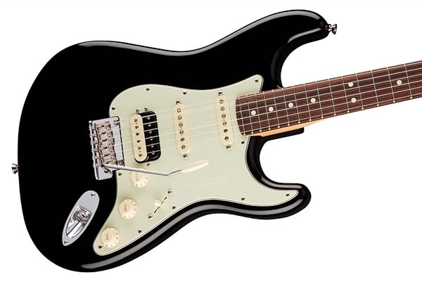 Fender American Pro Stratocaster HSS ShawBucker Electric Guitar, Rosewood Fingerboard (with Case), Black View 1