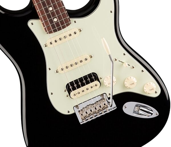 Fender American Pro Stratocaster HSS ShawBucker Electric Guitar, Rosewood Fingerboard (with Case), Black View 5