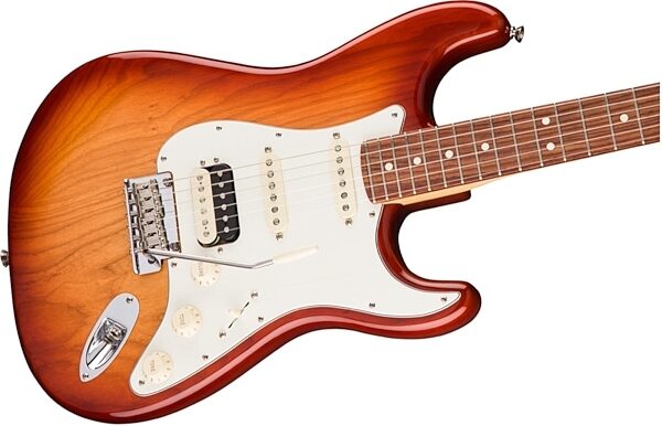 Fender American Pro Stratocaster HSS ShawBucker Electric Guitar, Rosewood Fingerboard (with Case), Sienna Sunburst View 1