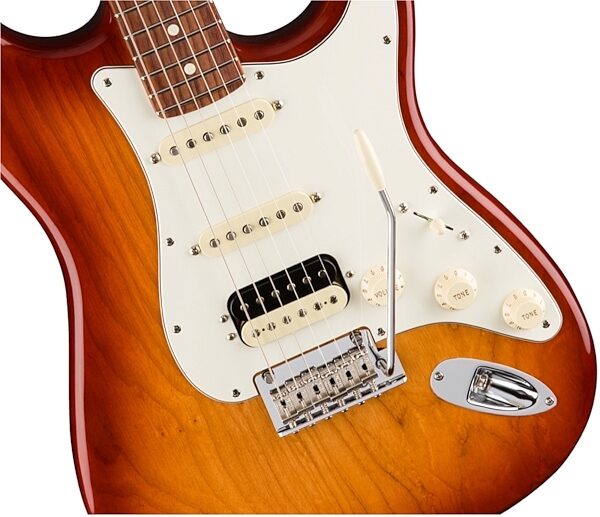 Fender American Pro Stratocaster HSS ShawBucker Electric Guitar, Rosewood Fingerboard (with Case), Sienna Sunburst View 2