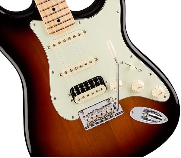 Fender American Pro Stratocaster HSS ShawBucker Electric Guitar, Maple Fingerboard (with Case), 3-Color Sunburst View 3