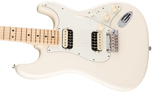 Fender American Pro Stratocaster HSS ShawBucker Electric Guitar, Maple Fingerboard (with Case), Olympic White VIew 1