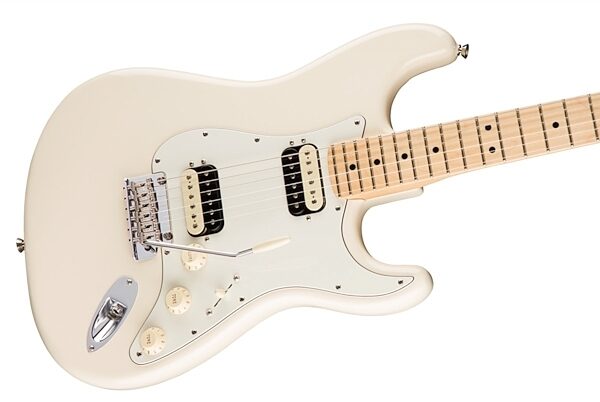 Fender American Pro Stratocaster HSS ShawBucker Electric Guitar, Maple Fingerboard (with Case), Olympic White View 2