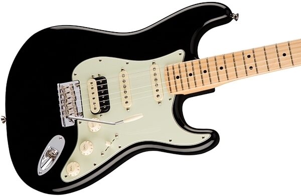 Fender American Pro Stratocaster HSS ShawBucker Electric Guitar, Maple Fingerboard (with Case), Black View 1