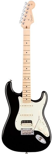 Fender American Pro Stratocaster HSS ShawBucker Electric Guitar, Maple Fingerboard (with Case), Black