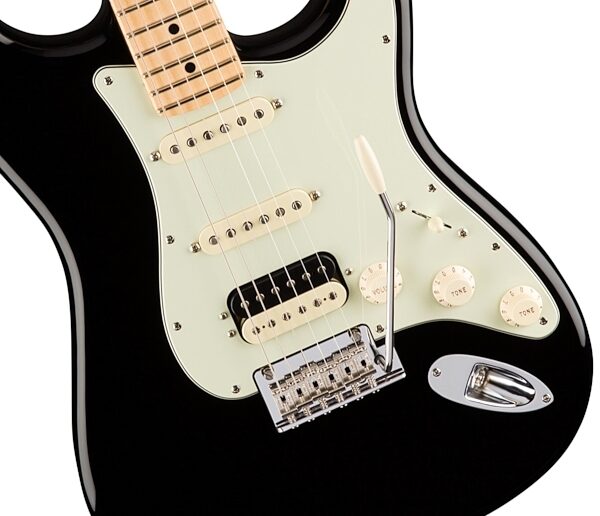 Fender American Pro Stratocaster HSS ShawBucker Electric Guitar, Maple Fingerboard (with Case), Black View 4