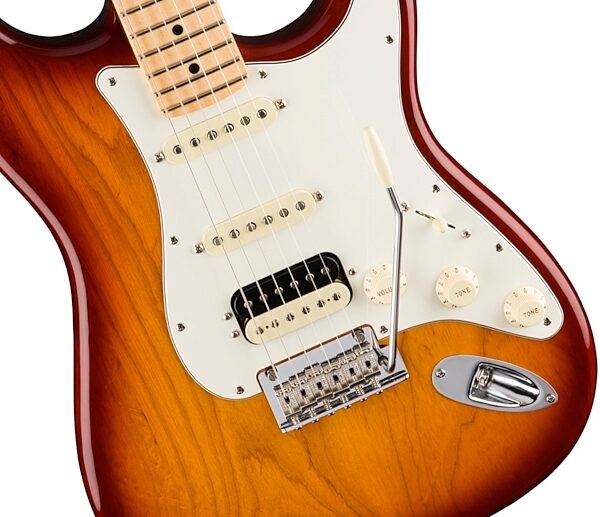 Fender American Pro Stratocaster HSS ShawBucker Electric Guitar, Maple Fingerboard (with Case), 3-Color Sunburst View 4